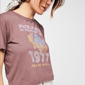 NWOT Free People Pink Floyd Crop Top